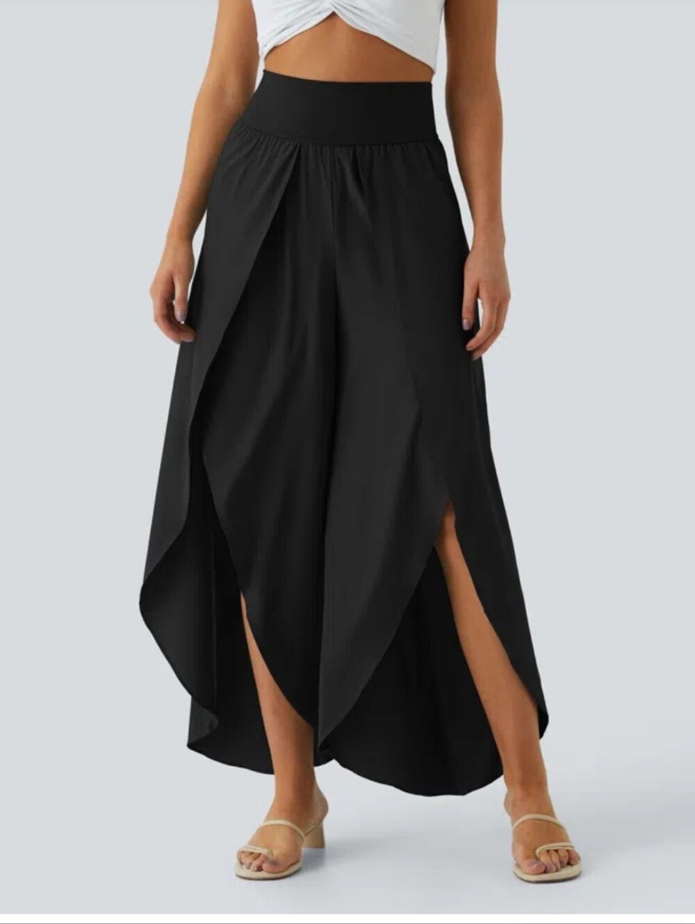 HALARA Breezeful™ High Waisted Back Waistband Pocket Palazzo Flowy Wide Leg
